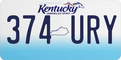 KY license plate 374URY