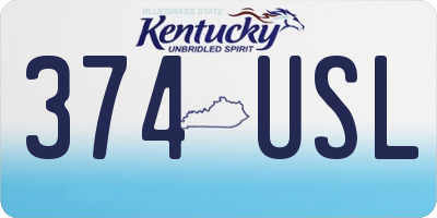 KY license plate 374USL