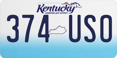 KY license plate 374USO