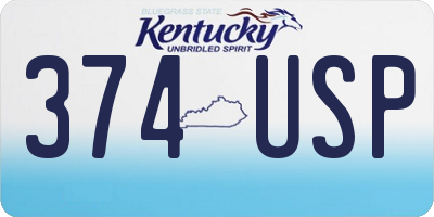 KY license plate 374USP