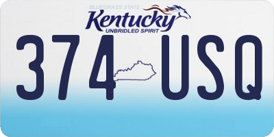 KY license plate 374USQ