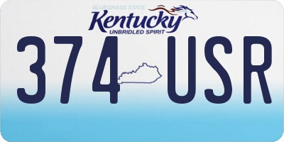 KY license plate 374USR