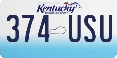 KY license plate 374USU