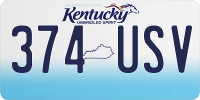 KY license plate 374USV