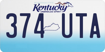 KY license plate 374UTA