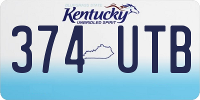 KY license plate 374UTB