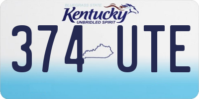 KY license plate 374UTE