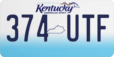 KY license plate 374UTF
