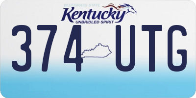 KY license plate 374UTG