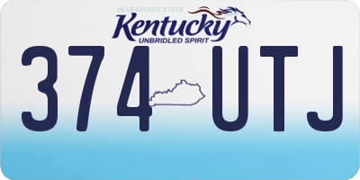 KY license plate 374UTJ