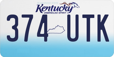 KY license plate 374UTK