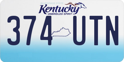 KY license plate 374UTN