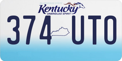 KY license plate 374UTO