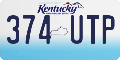 KY license plate 374UTP