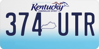 KY license plate 374UTR
