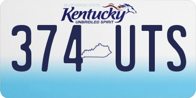 KY license plate 374UTS