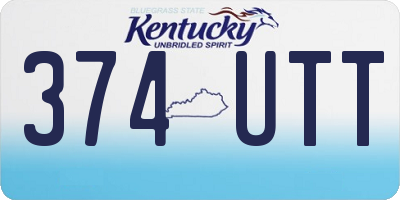 KY license plate 374UTT