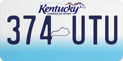 KY license plate 374UTU
