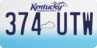 KY license plate 374UTW