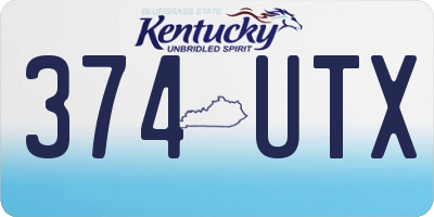 KY license plate 374UTX