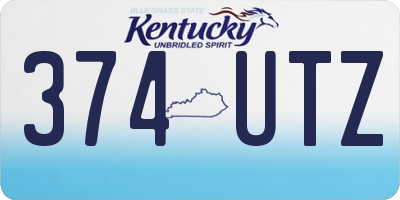 KY license plate 374UTZ