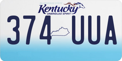 KY license plate 374UUA
