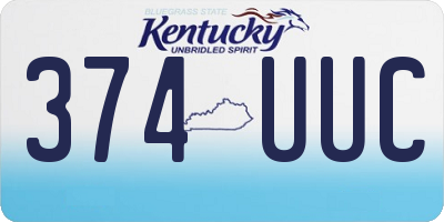 KY license plate 374UUC