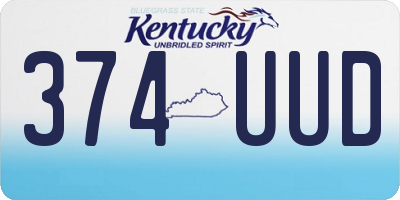 KY license plate 374UUD