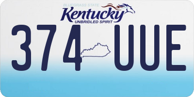KY license plate 374UUE