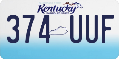 KY license plate 374UUF