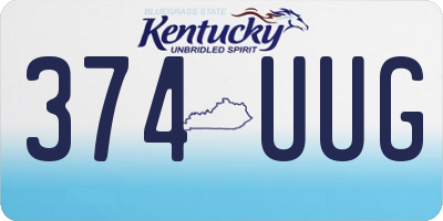 KY license plate 374UUG