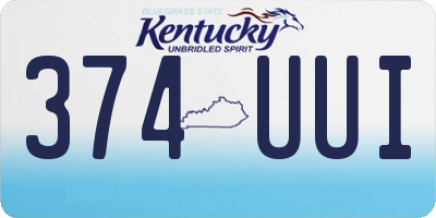 KY license plate 374UUI