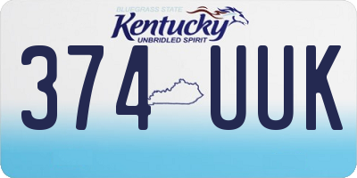 KY license plate 374UUK