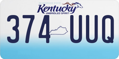 KY license plate 374UUQ