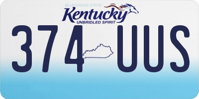 KY license plate 374UUS