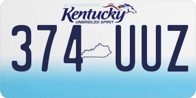 KY license plate 374UUZ