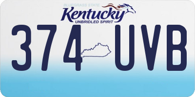 KY license plate 374UVB