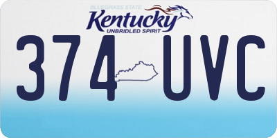 KY license plate 374UVC