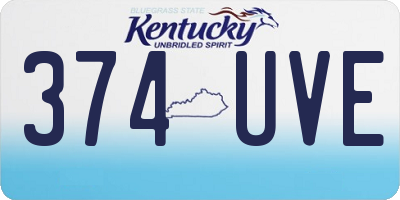 KY license plate 374UVE