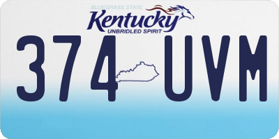 KY license plate 374UVM