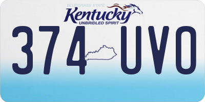 KY license plate 374UVO