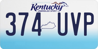 KY license plate 374UVP