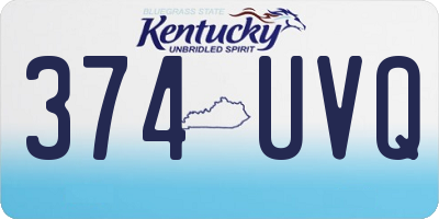 KY license plate 374UVQ