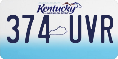 KY license plate 374UVR