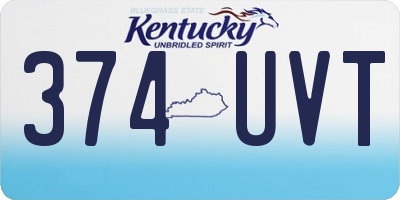 KY license plate 374UVT