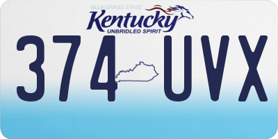 KY license plate 374UVX