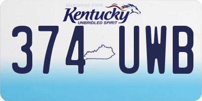 KY license plate 374UWB