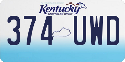 KY license plate 374UWD