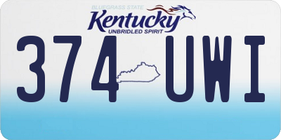 KY license plate 374UWI