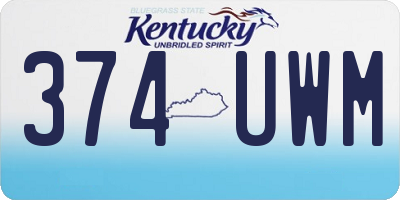KY license plate 374UWM